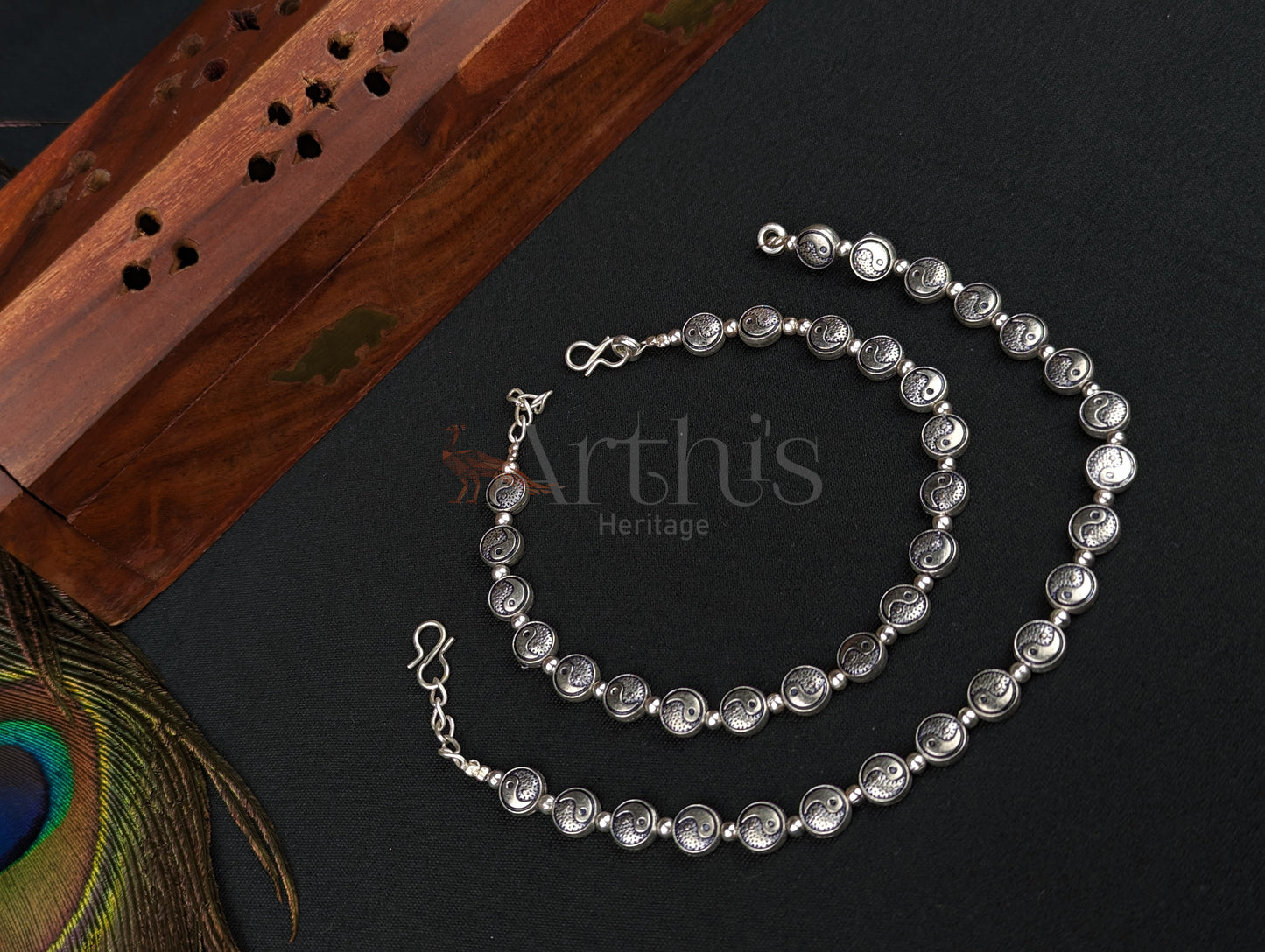 Oxidized German Silver Anklets