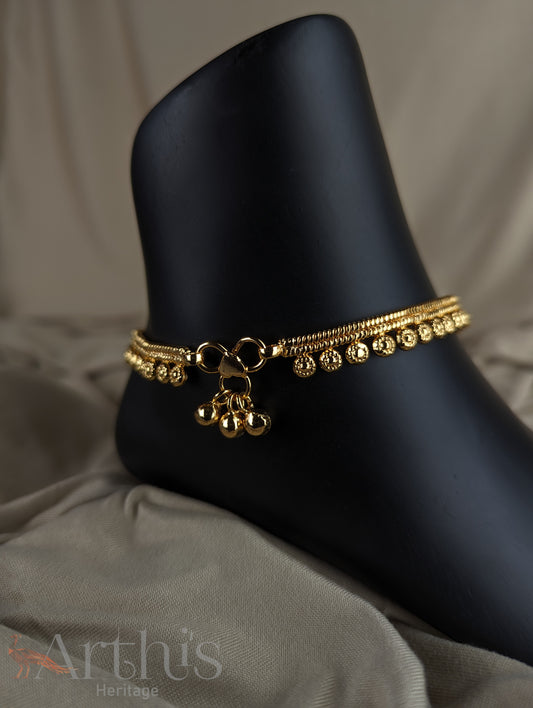 Gold Colour Finish Anklets