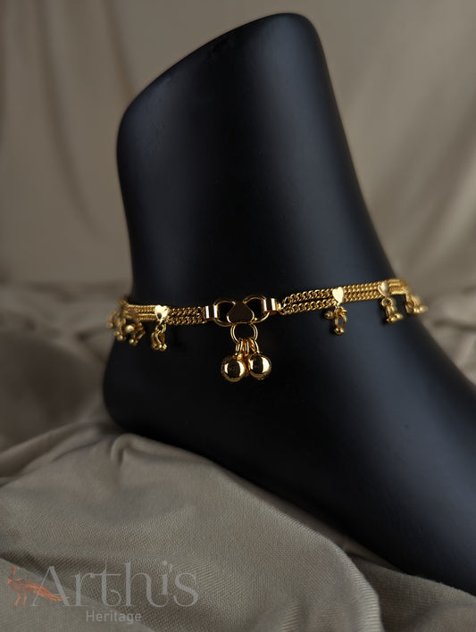 Gold Colour Finish Anklets