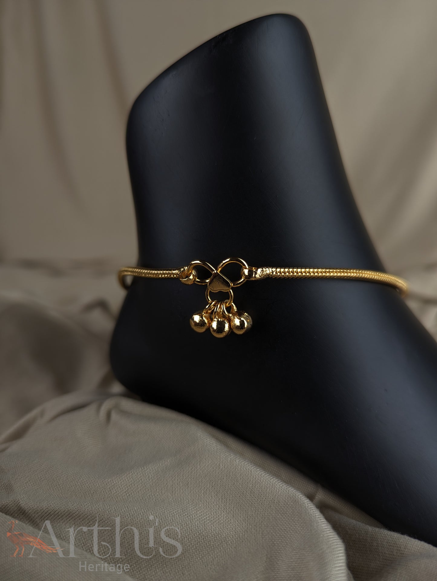 Gold Colour Finish Anklets