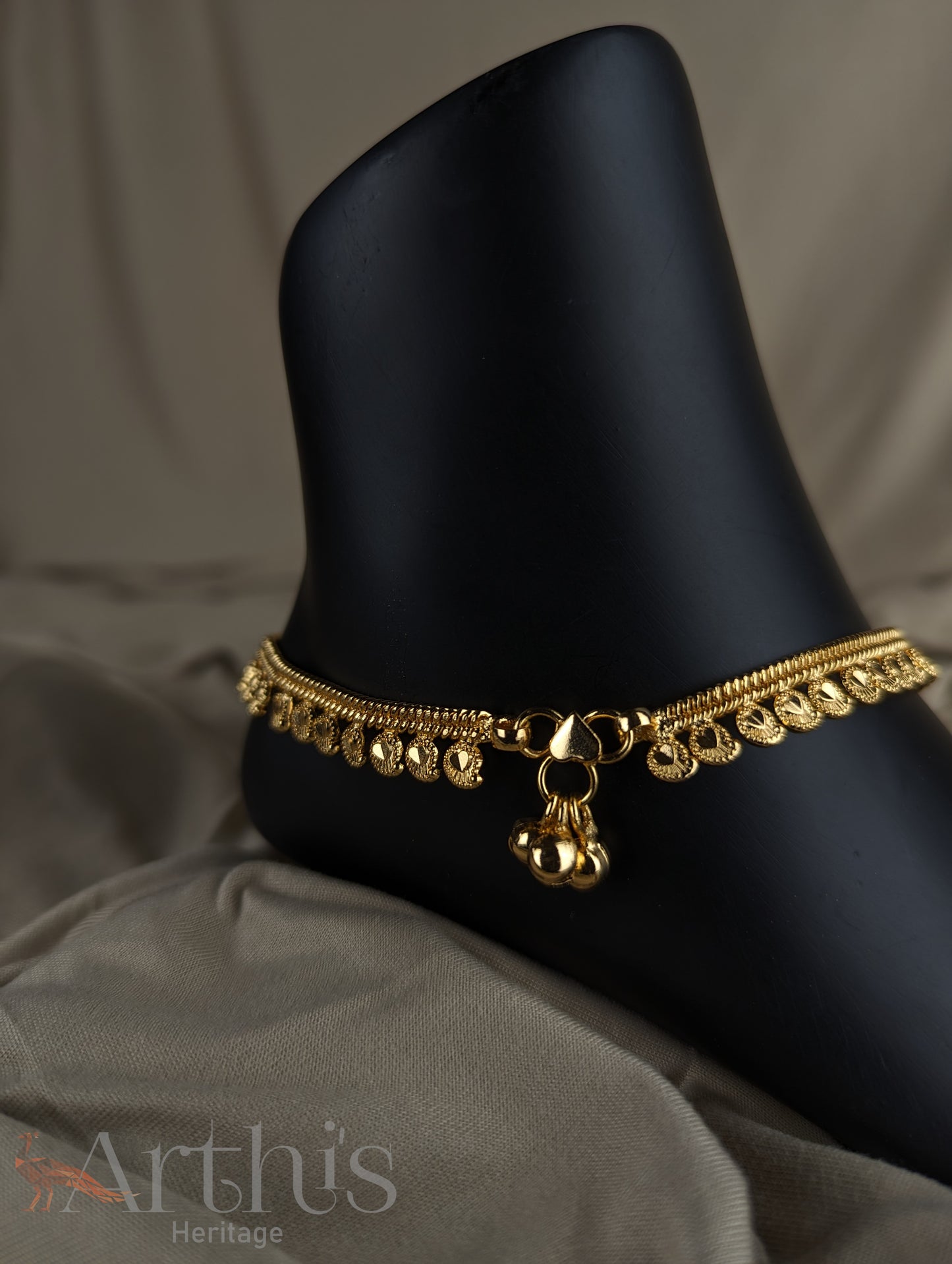 Gold Colour Finish Anklets