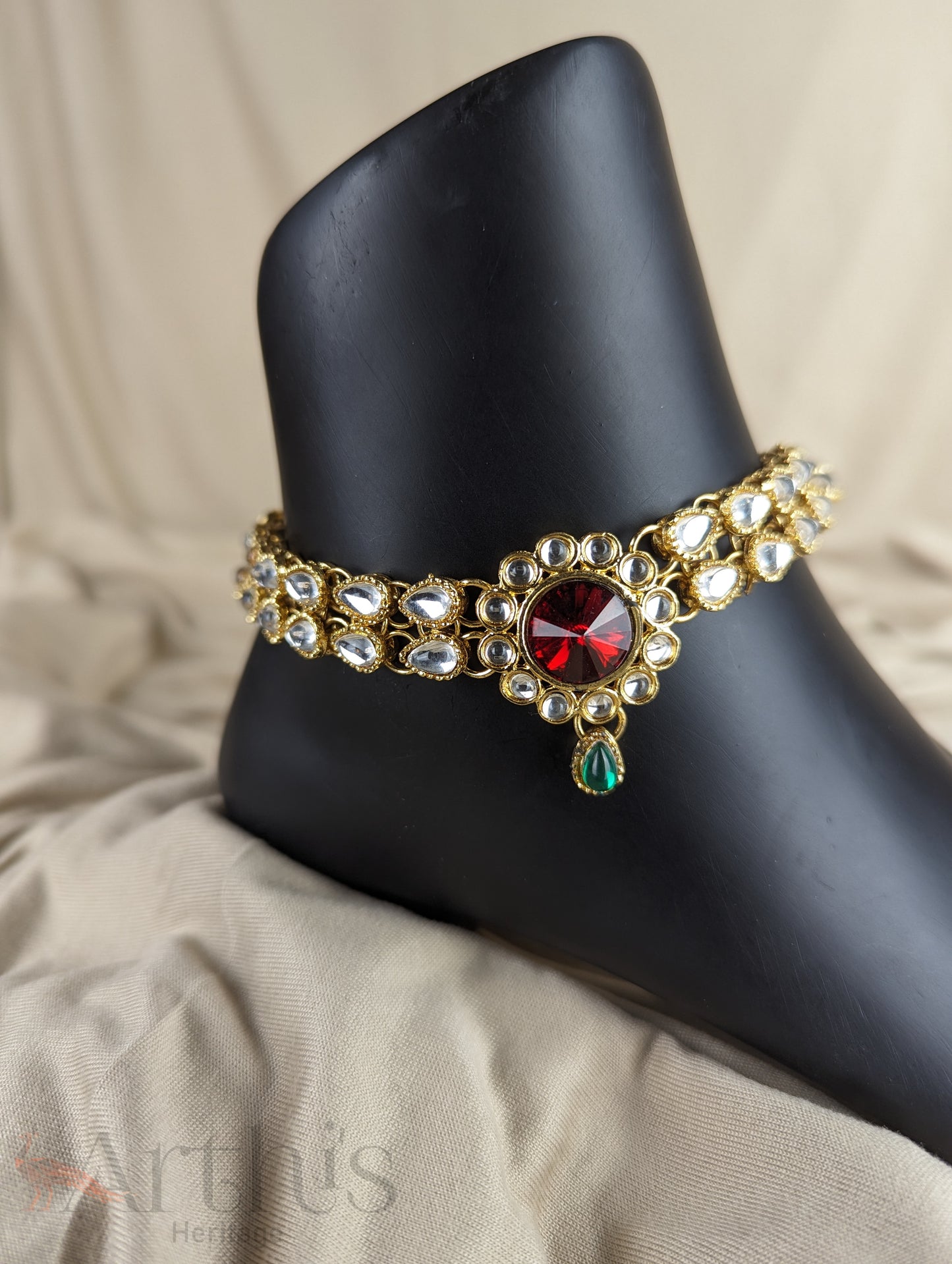 Kundan Stones Anklets