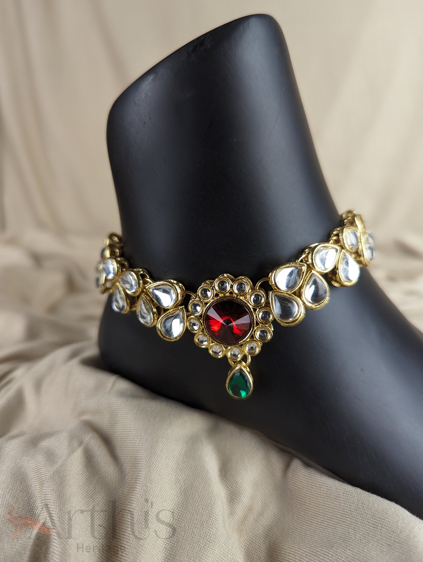 Kundan Stones Anklets