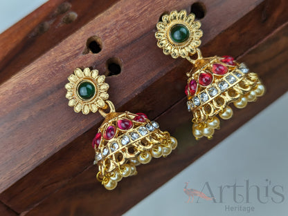 Choker Necklace and Jhumka Earrings Set