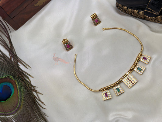 Choker Necklace and Earrings Set