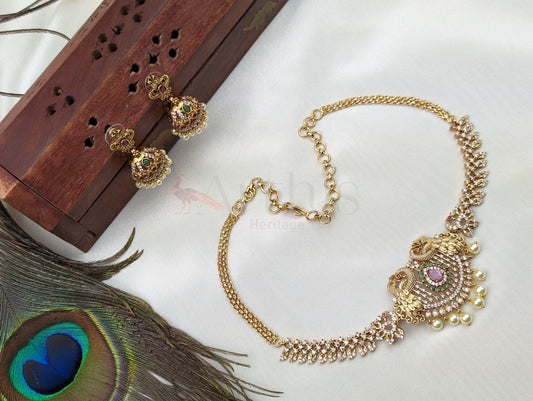 Choker Necklace and Jhumka Earrings Set