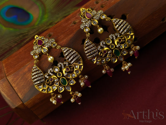 Mehandi Gold Earrings Set