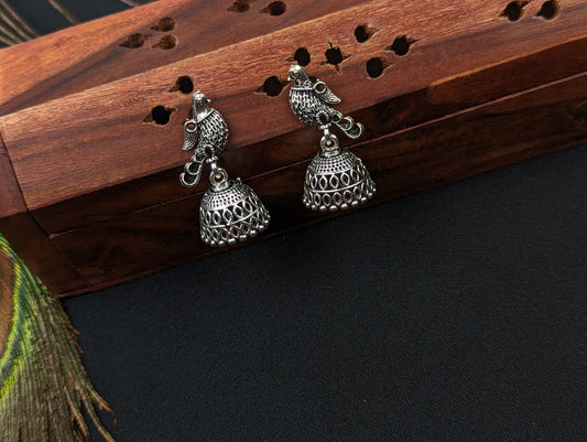 Oxidized Jhumka Earrings