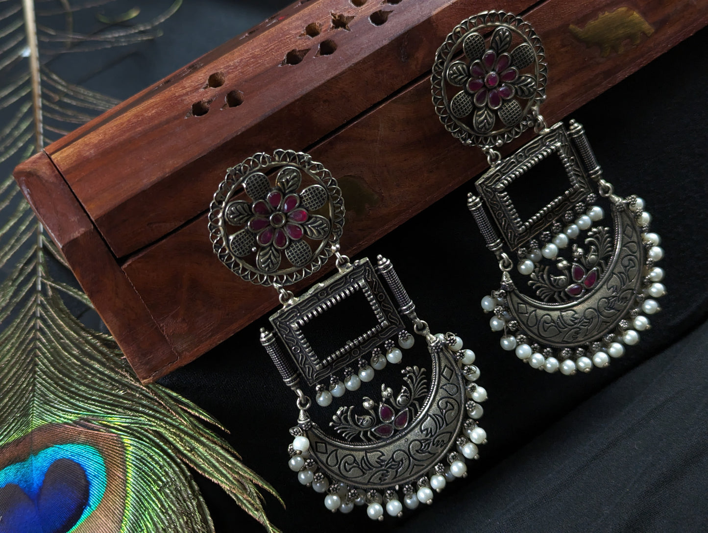 German Silver Earrings Set