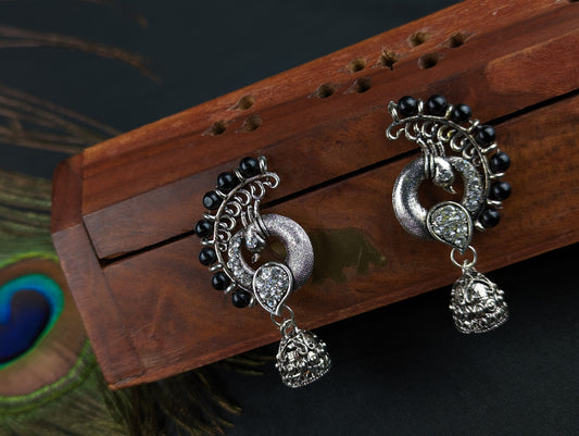 Oxidized Jhumka Earrings