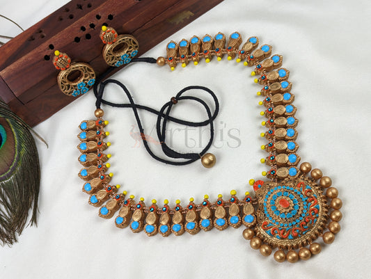 Terracotta Necklace & Earrings Set