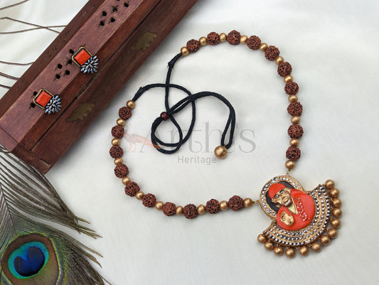 Sai Baba Terracotta Necklace & Earrings Set