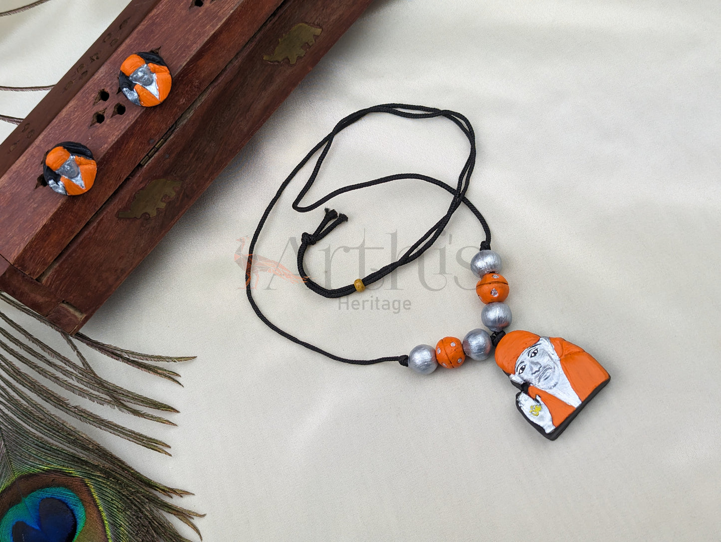 Terracotta Necklace & Earrings Set