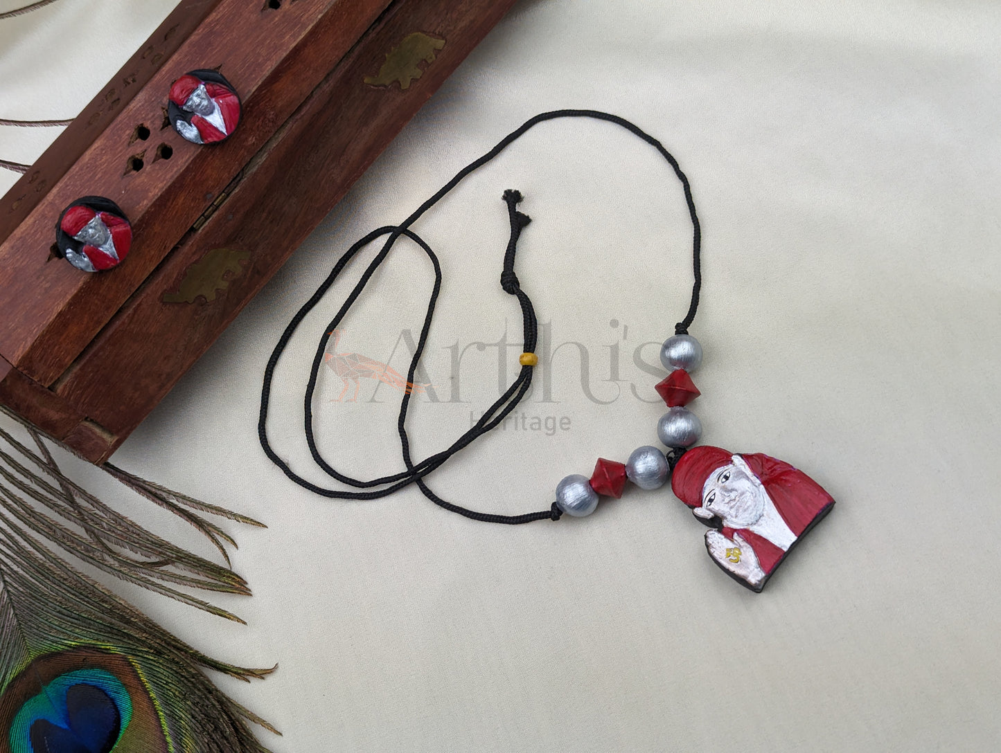 Terracotta Necklace & Earrings Set